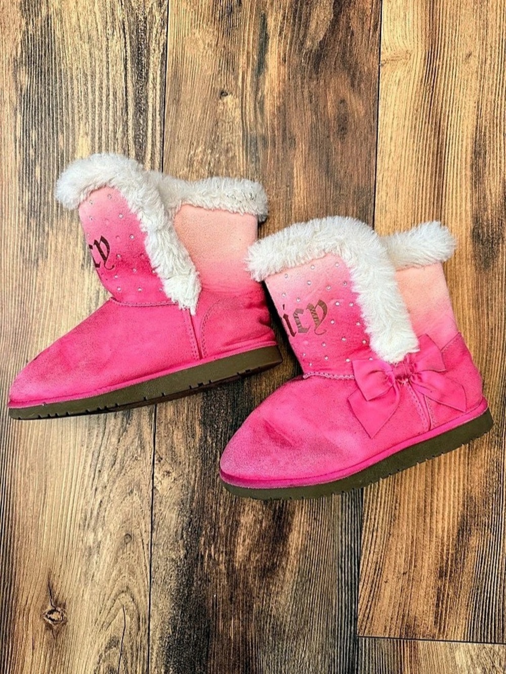 Juicy Couture fur-lined boots Pink Girls US 1M